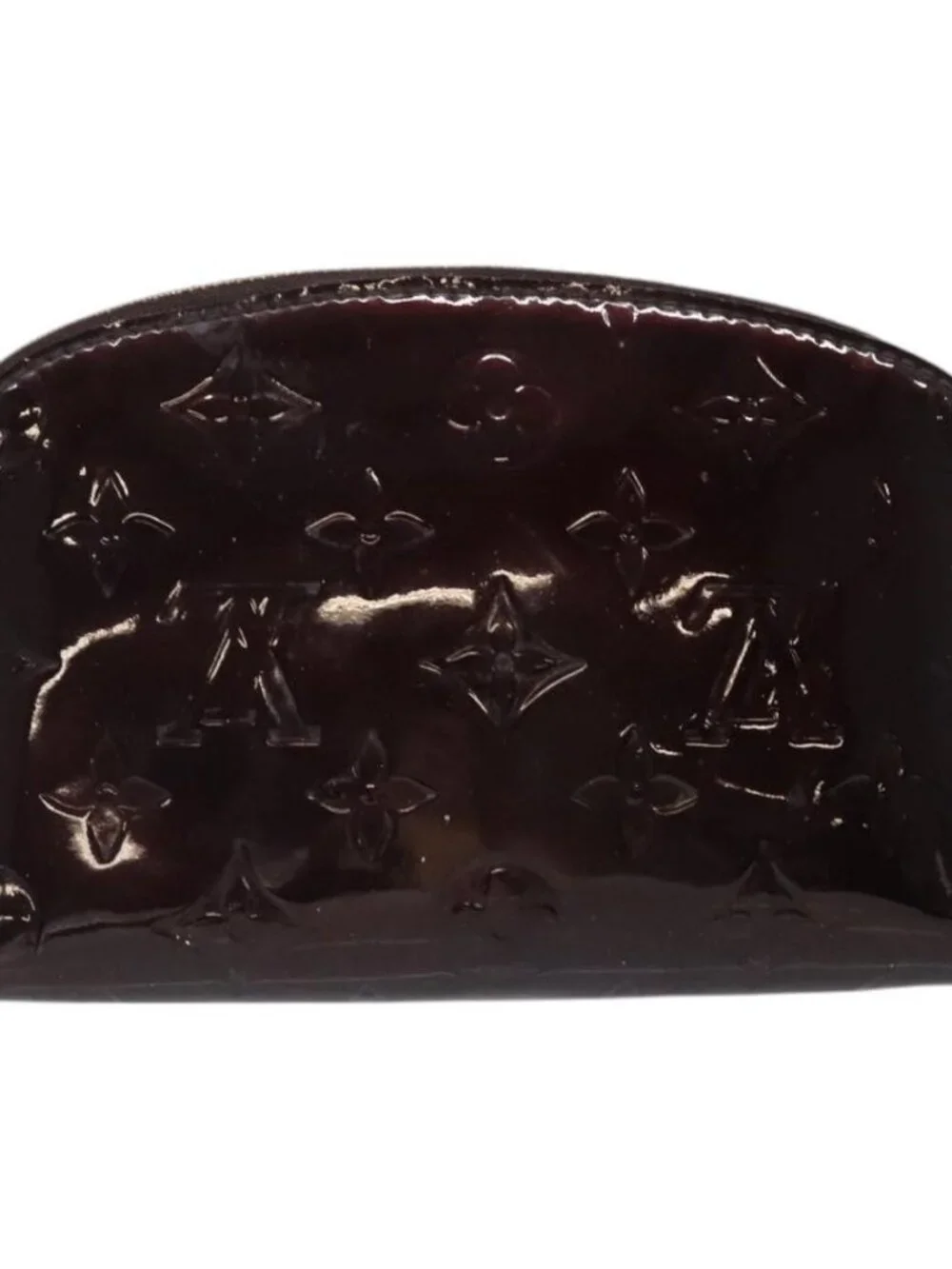 LOUIS VUITTON Monogram Vernis Pochette Cosmetic PM Amarante M91495 Auth 123448 - Picture 1 of 16